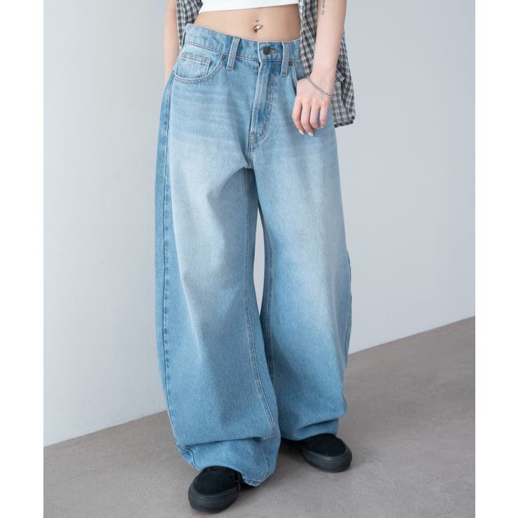 ワイドカーブデニムパンツ | WEGO【WOMEN】 | 詳細画像1 