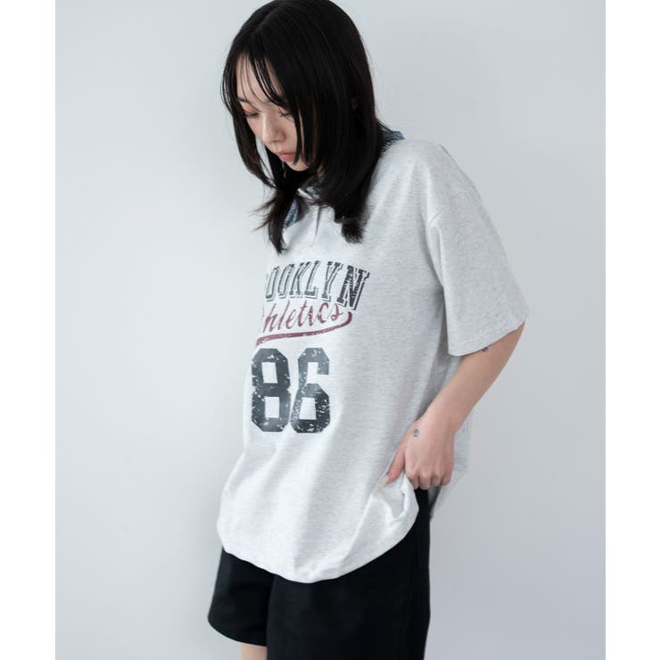 デニム襟付きロゴT | WEGO【WOMEN】 | 詳細画像14 