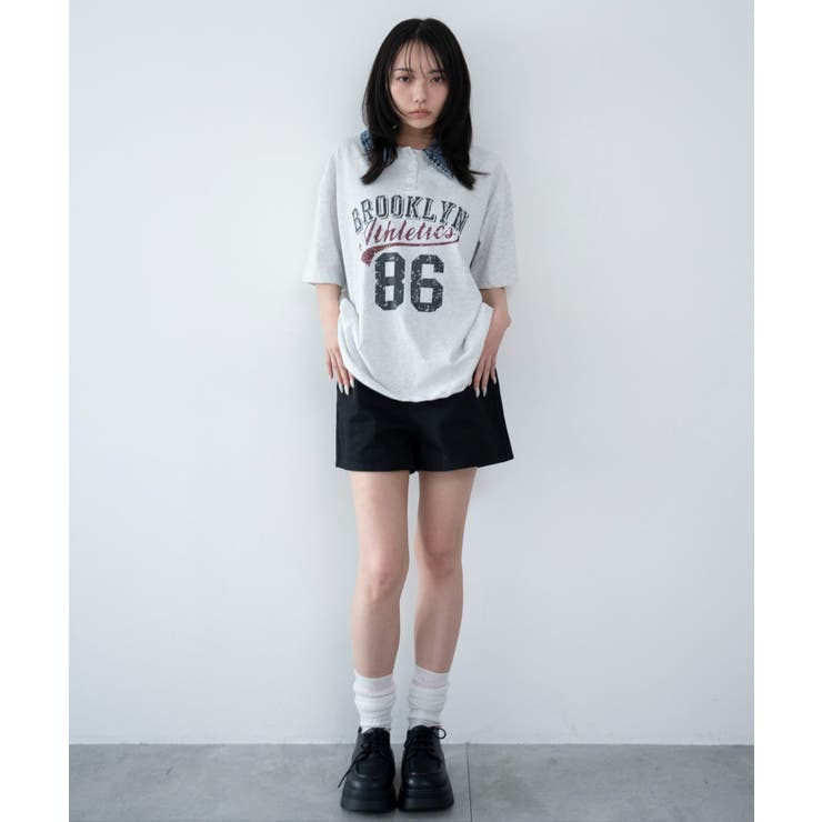 デニム襟付きロゴT | WEGO【WOMEN】 | 詳細画像15 