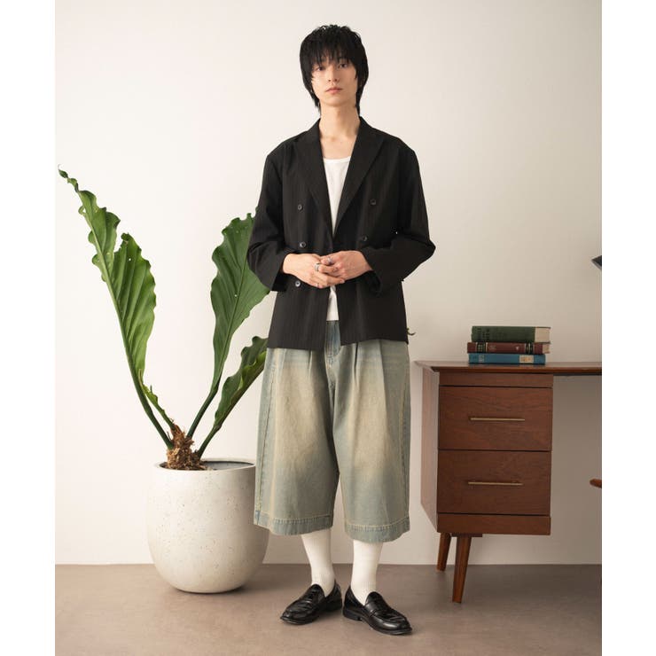 クロップドワイドデニムパンツ | WEGO【MEN】 | 詳細画像12 