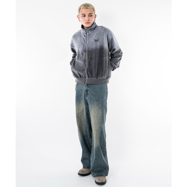 ブリーチロゴベロアトラックジャケット | WEGO【MEN】 | 詳細画像4 