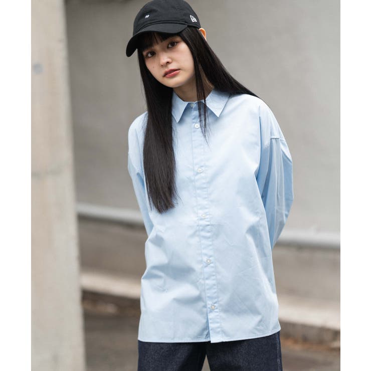 サックス | クロップドブロードシャツ | WEGO【MEN】