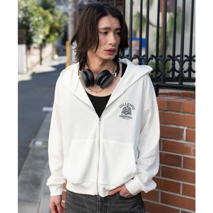 ワッフルZIPパーカー | WEGO【MEN】 | 詳細画像7 