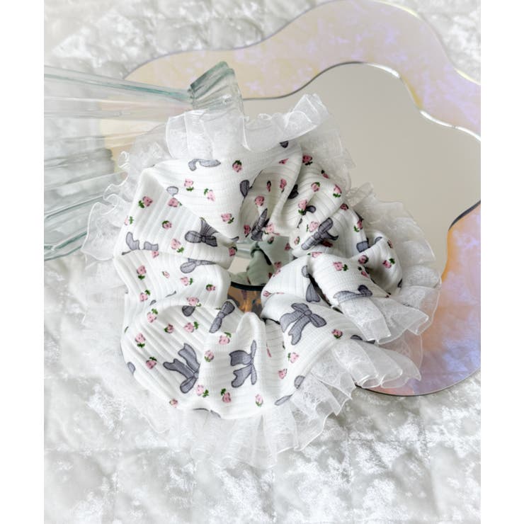 柄1 | Lリボンプリントフリルシュシュ | WEGO【WOMEN】