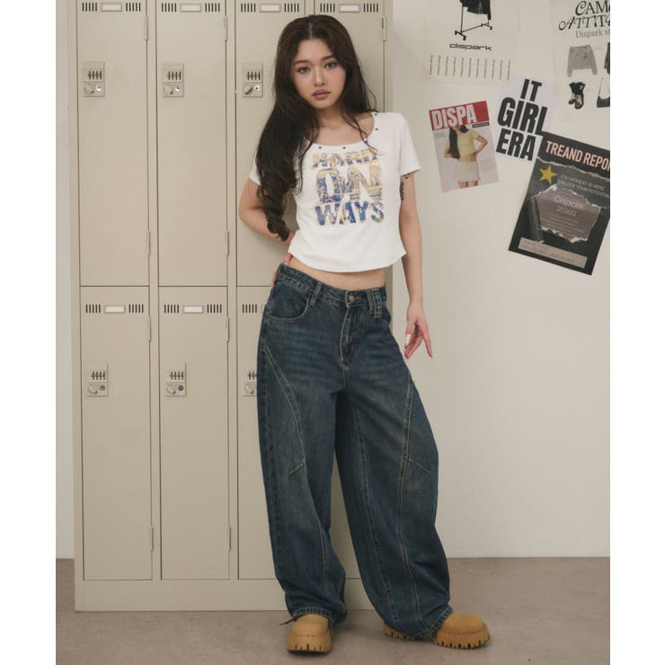 スタッズネックロゴクロップドT | WEGO【WOMEN】 | 詳細画像8 