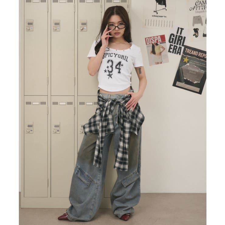 スタッズネックナンバーロゴT | WEGO【WOMEN】 | 詳細画像8 