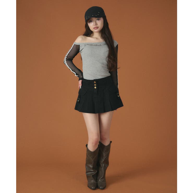 メッシュスリーブワンショルダー | WEGO【WOMEN】 | 詳細画像6 