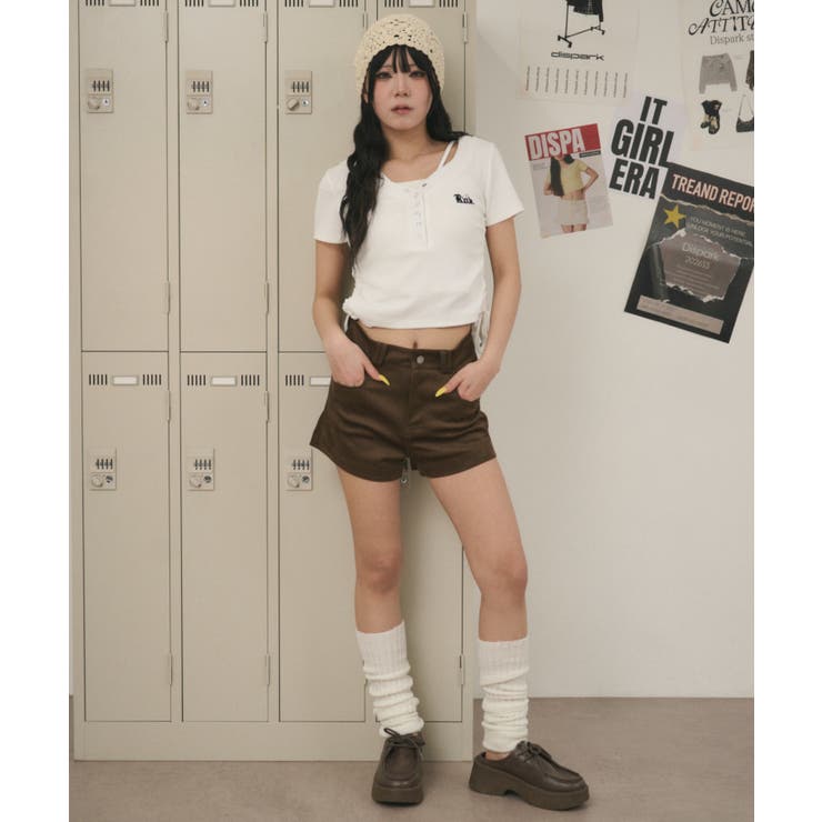 ヘンリーネックロゴ刺繍T | WEGO【WOMEN】 | 詳細画像4 