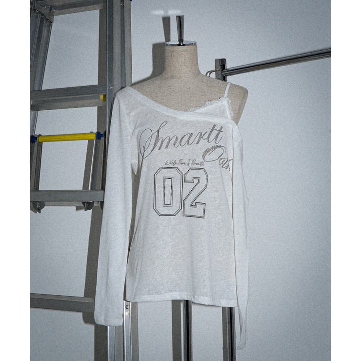 ワンショルダーナンバリングロゴT | WEGO【WOMEN】 | 詳細画像2 