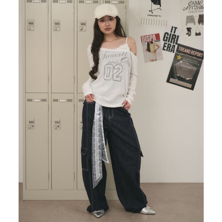 ワンショルダーナンバリングロゴT | WEGO【WOMEN】 | 詳細画像4 