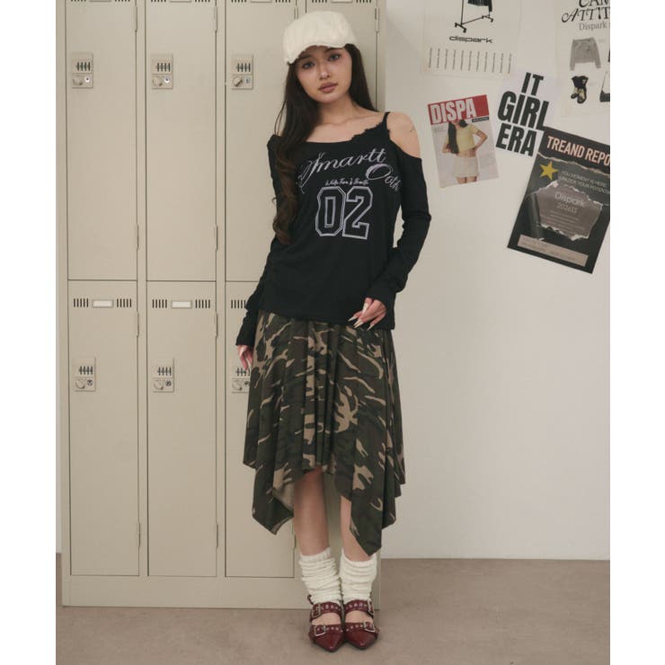 ワンショルダーナンバリングロゴT | WEGO【WOMEN】 | 詳細画像5 