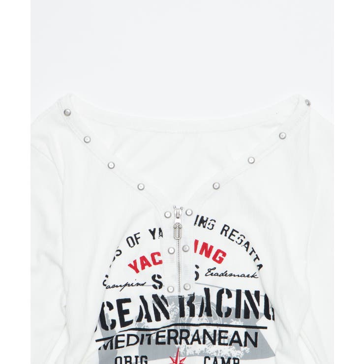 スタッズジップVネックT | WEGO【WOMEN】 | 詳細画像15 