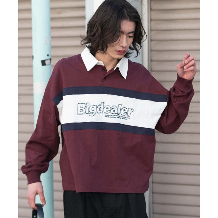 ワイン | ステッチロゴラガーシャツ | WEGO【MEN】