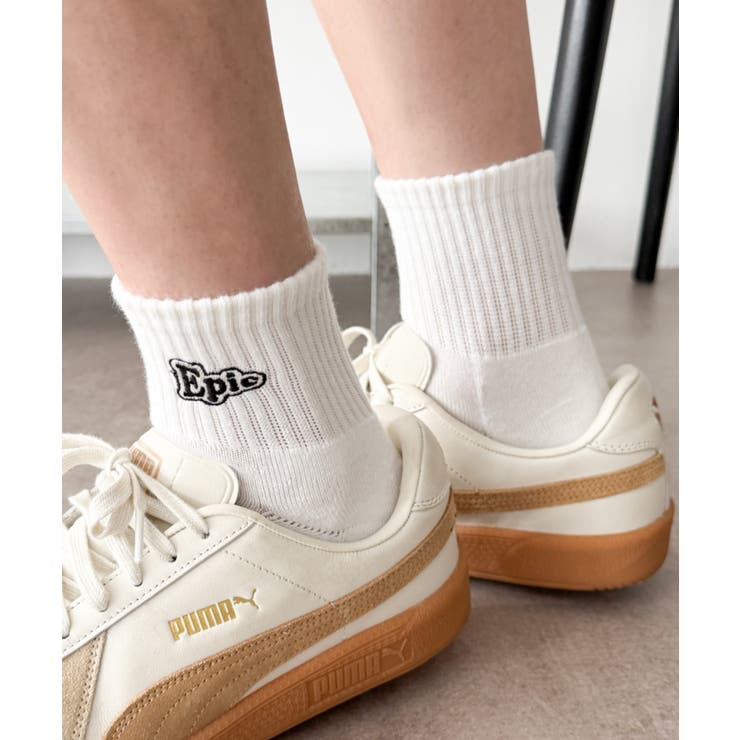 Epic刺繍ロゴアンクルパイルソックス | WEGO【MEN】 | 詳細画像1 
