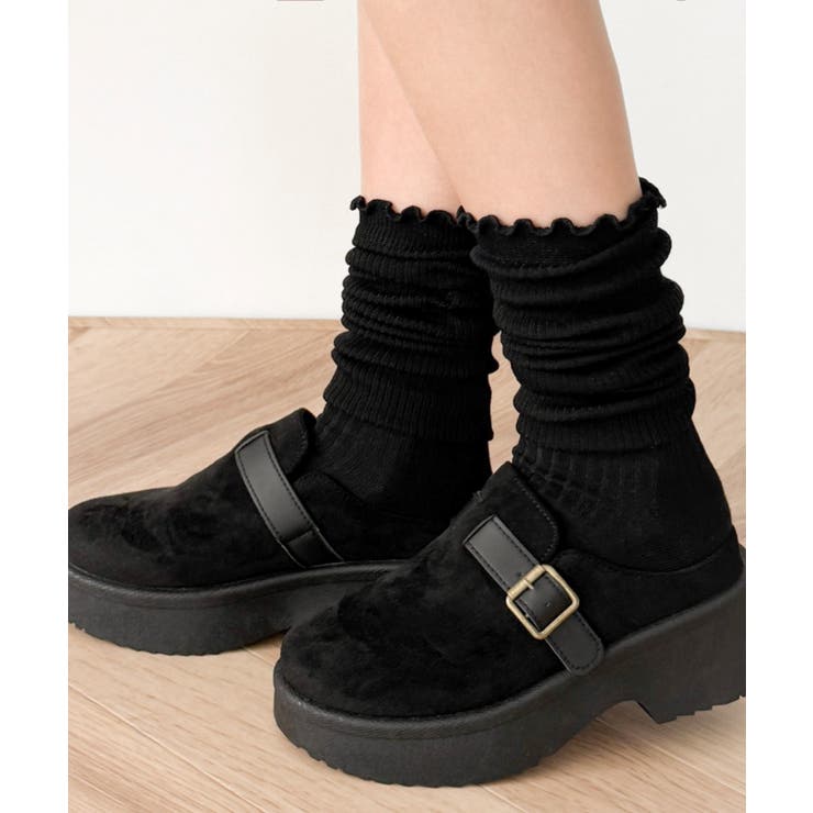 ブラック | 2wayメローリブハイソックス | WEGO【WOMEN】