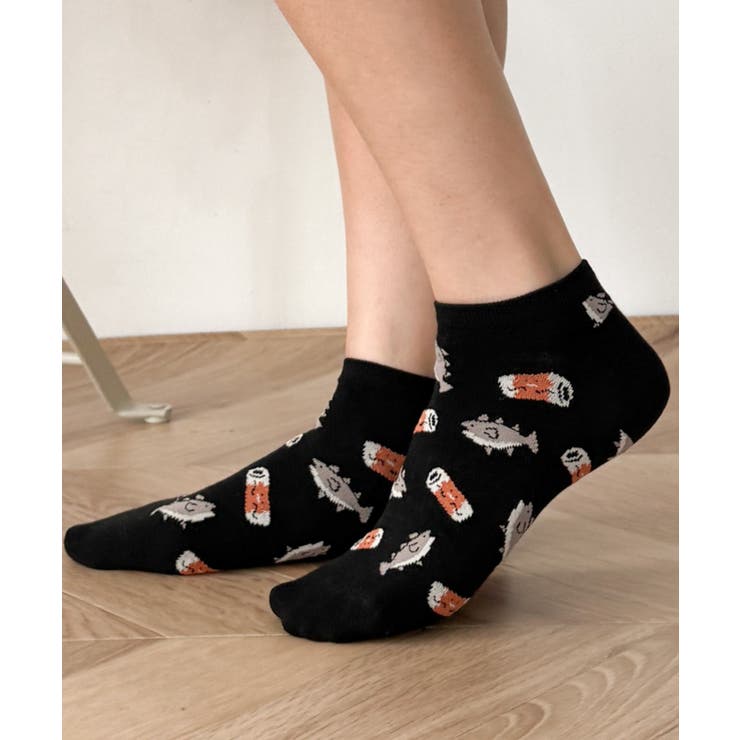 フードチェンジ総柄ショートソックス | WEGO【WOMEN】 | 詳細画像5 