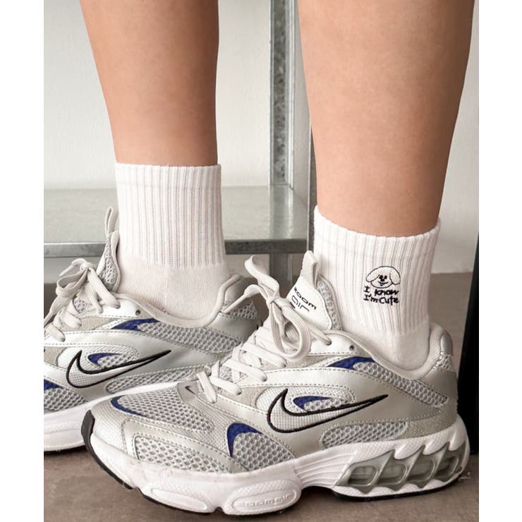 柄2 | 手描き風刺繍アンクルパイルソックス | WEGO【WOMEN】