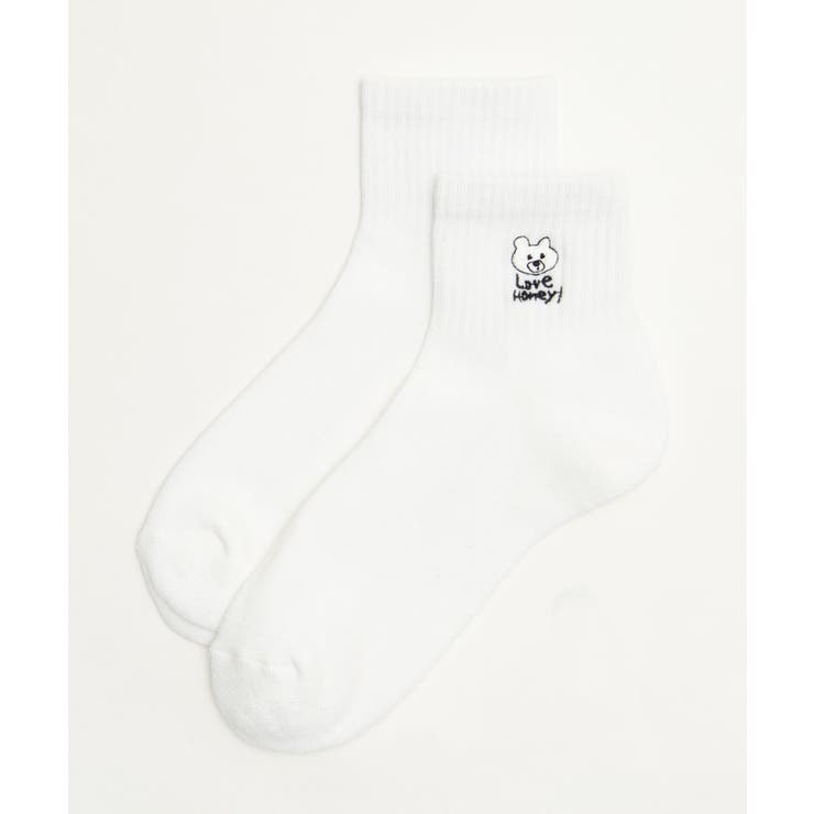 手描き風刺繍アンクルパイルソックス | WEGO【WOMEN】 | 詳細画像8 