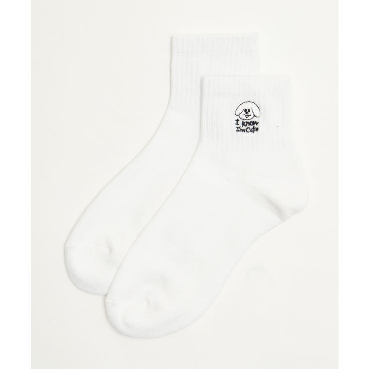 手描き風刺繍アンクルパイルソックス | WEGO【WOMEN】 | 詳細画像9 