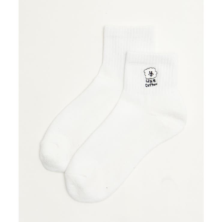 手描き風刺繍アンクルパイルソックス | WEGO【WOMEN】 | 詳細画像10 