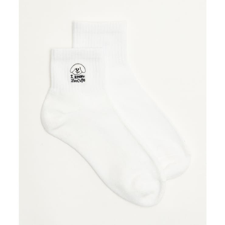 手描き風刺繍アンクルパイルソックス | WEGO【WOMEN】 | 詳細画像11 