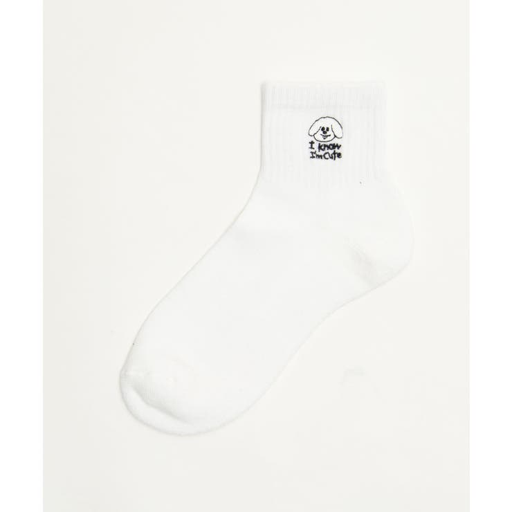 手描き風刺繍アンクルパイルソックス | WEGO【WOMEN】 | 詳細画像12 