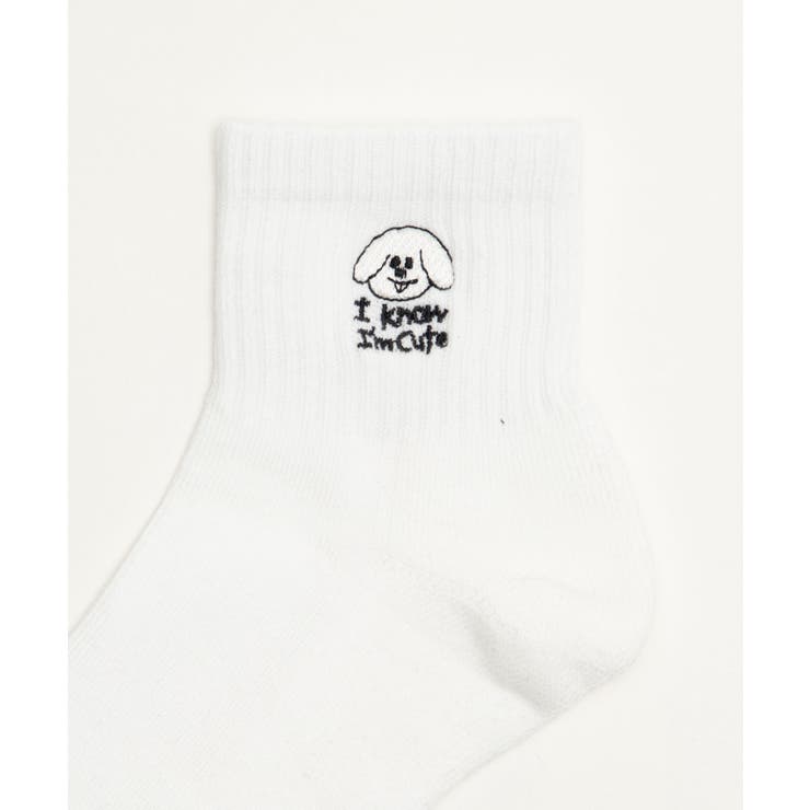 手描き風刺繍アンクルパイルソックス | WEGO【WOMEN】 | 詳細画像14 