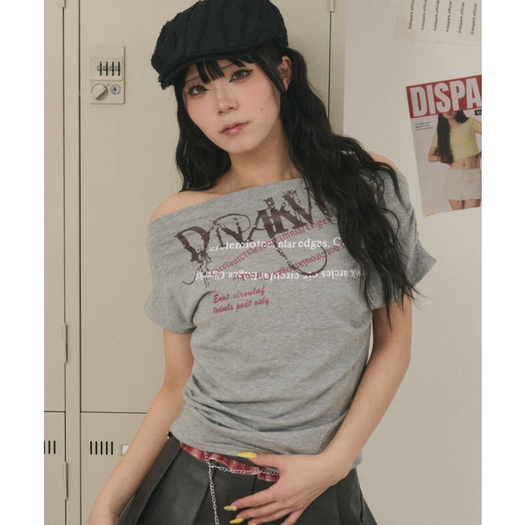 ワンショルダーY2KグラフィックT | WEGO【WOMEN】 | 詳細画像1 