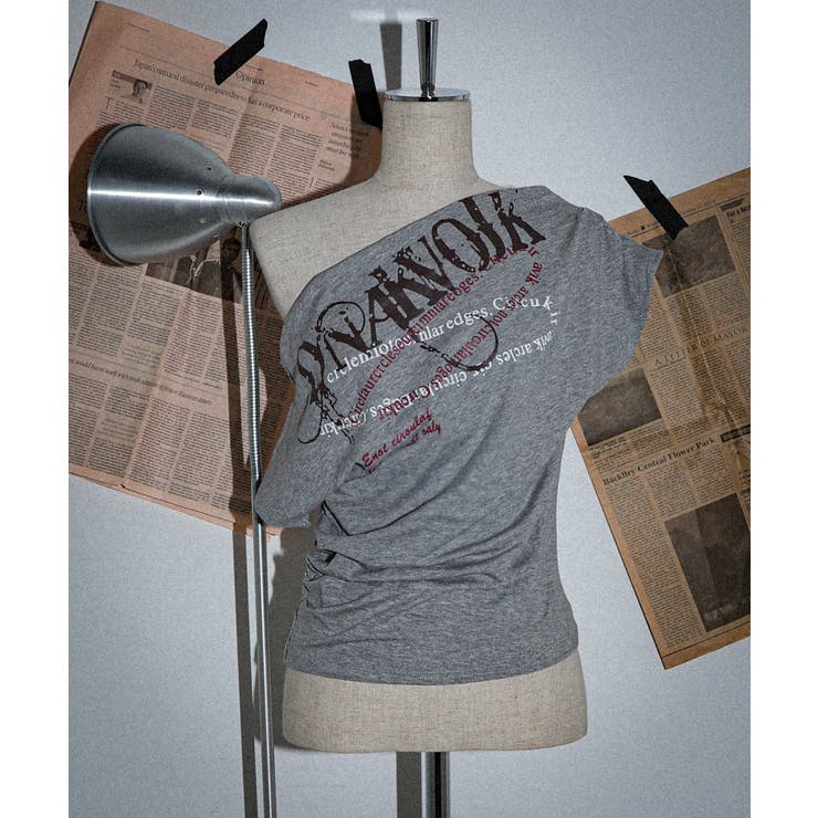 ワンショルダーY2KグラフィックT | WEGO【WOMEN】 | 詳細画像2 