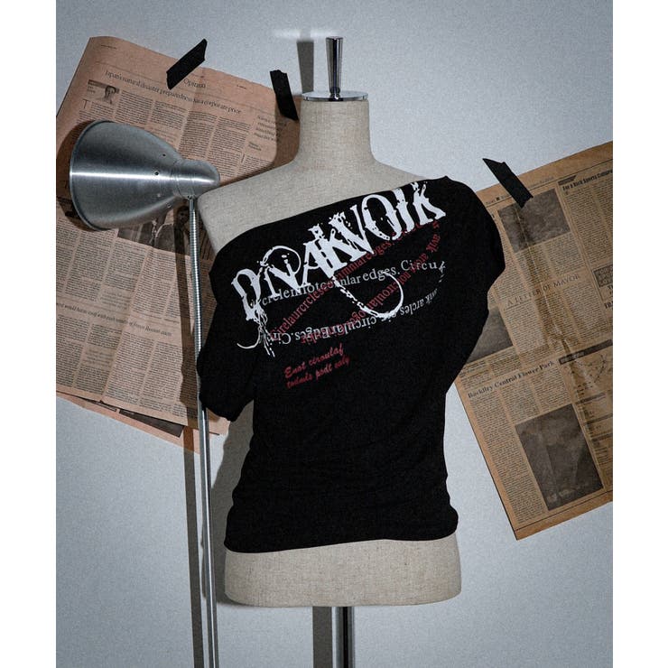 ワンショルダーY2KグラフィックT | WEGO【WOMEN】 | 詳細画像3 