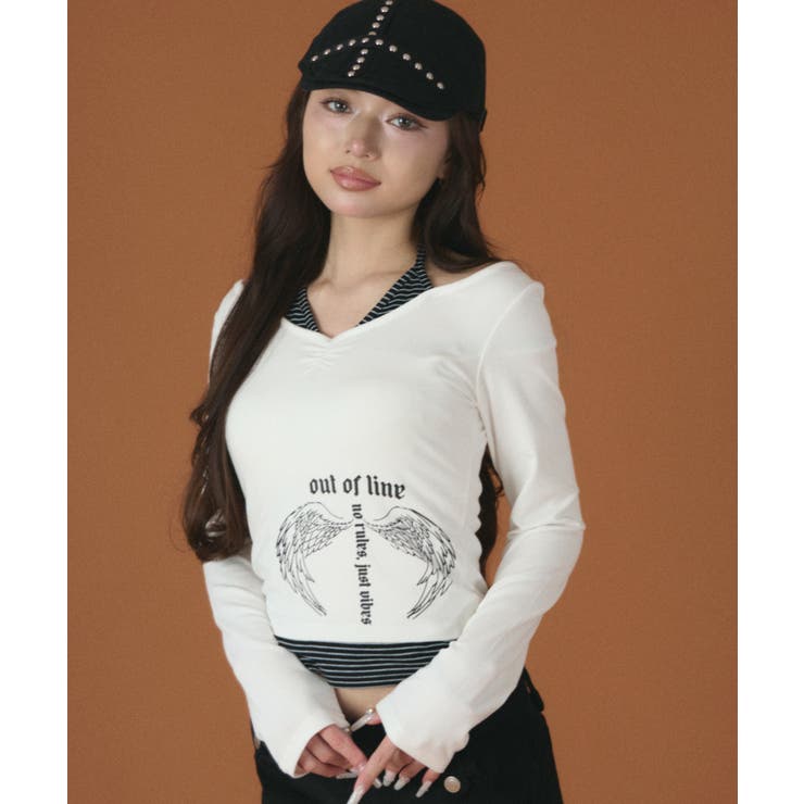 ボーダーレイヤードウィングトップ | WEGO【WOMEN】 | 詳細画像4 