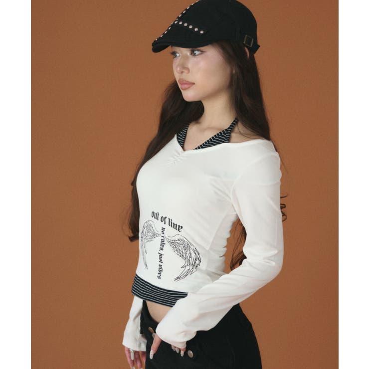 ボーダーレイヤードウィングトップ | WEGO【WOMEN】 | 詳細画像5 