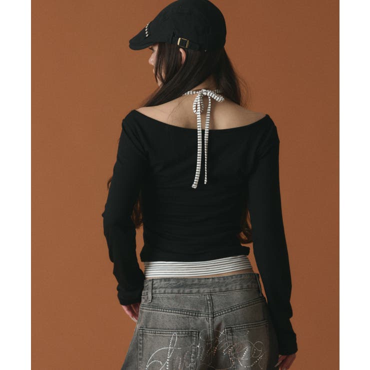 ボーダーレイヤードウィングトップ | WEGO【WOMEN】 | 詳細画像7 