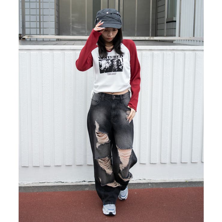 ダメージストレートデニムパンツ | WEGO【WOMEN】 | 詳細画像3 