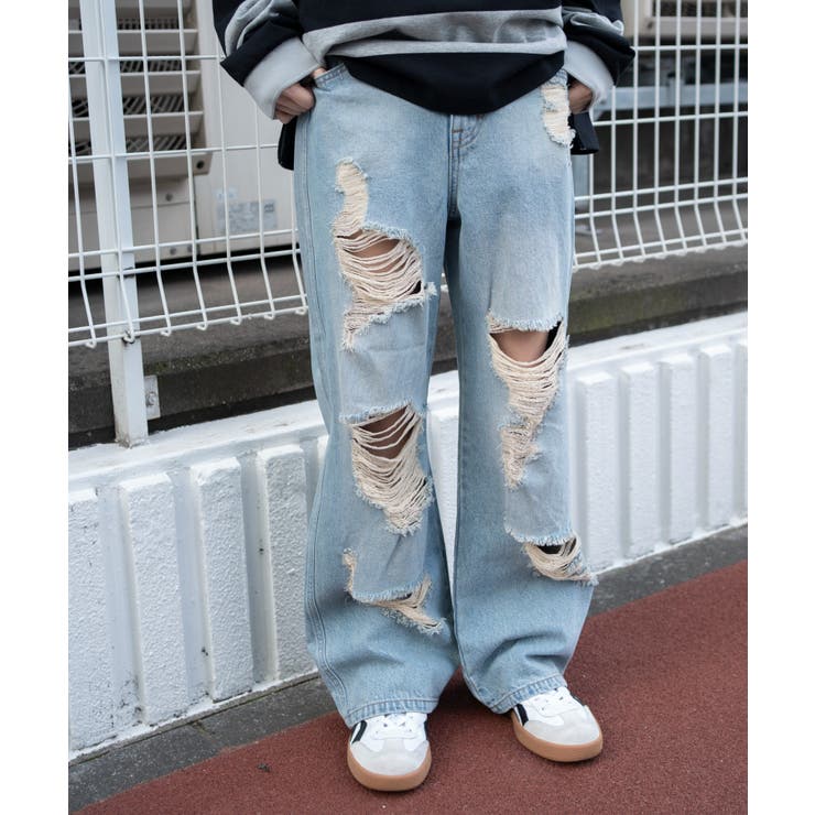 ダメージストレートデニムパンツ | WEGO【WOMEN】 | 詳細画像8 