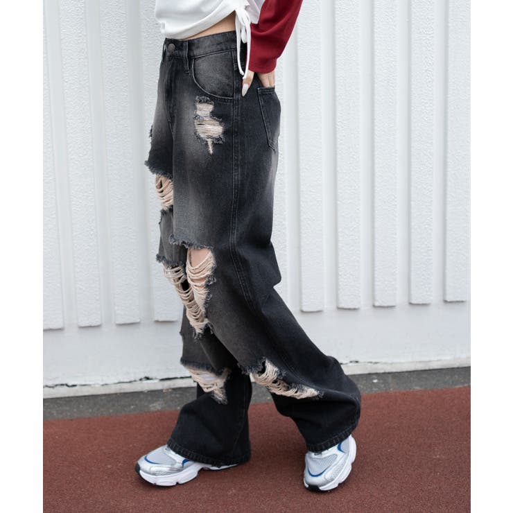 ダメージストレートデニムパンツ | WEGO【WOMEN】 | 詳細画像16 