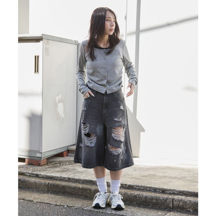ダメージデニムハーフパンツ | WEGO【WOMEN】 | 詳細画像3 