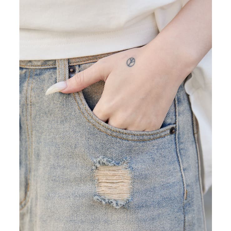 ダメージデニムハーフパンツ | WEGO【WOMEN】 | 詳細画像5 