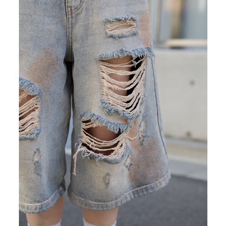 ダメージデニムハーフパンツ | WEGO【WOMEN】 | 詳細画像6 