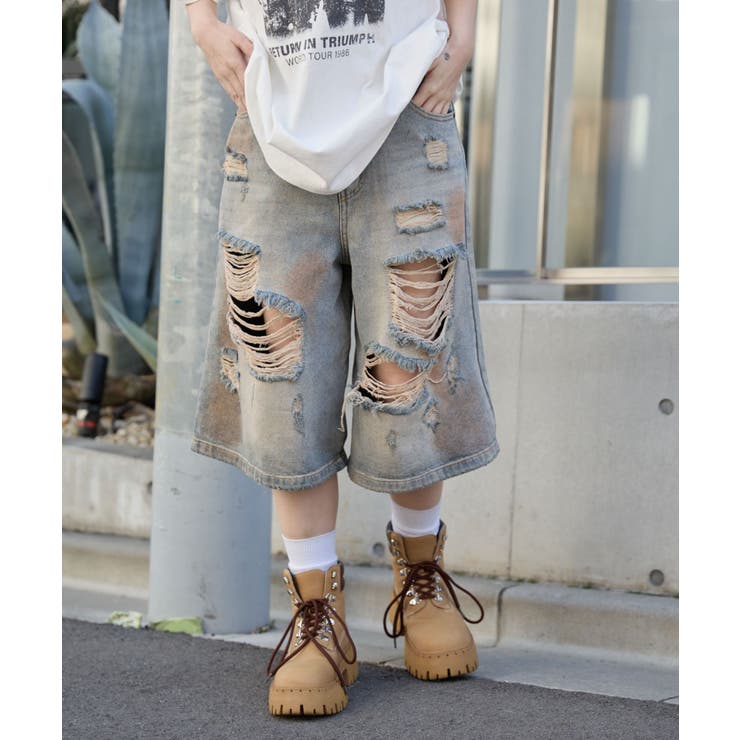 ダメージデニムハーフパンツ | WEGO【WOMEN】 | 詳細画像11 