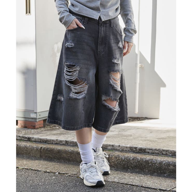 ダメージデニムハーフパンツ | WEGO【WOMEN】 | 詳細画像15 