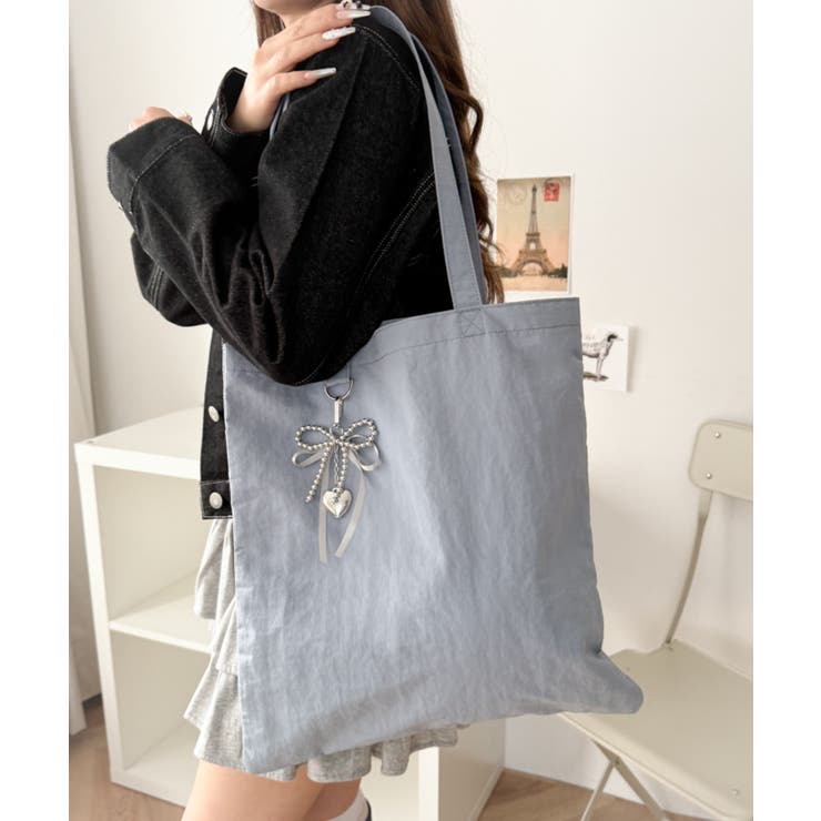 サックス | チャーム付きA4トートバッグ | WEGO【MEN】