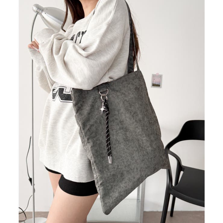 スミクロ | チャーム付きA4トートバッグ | WEGO【MEN】