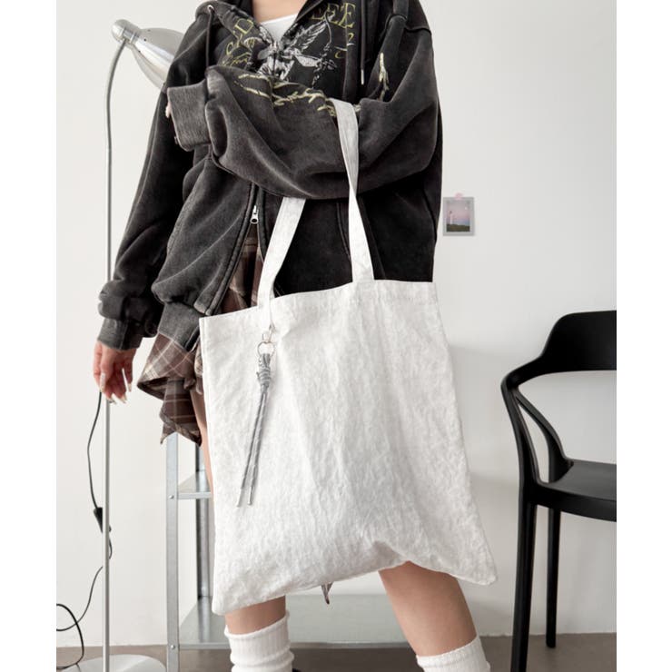 チャーム付きA4トートバッグ | WEGO【MEN】 | 詳細画像11 