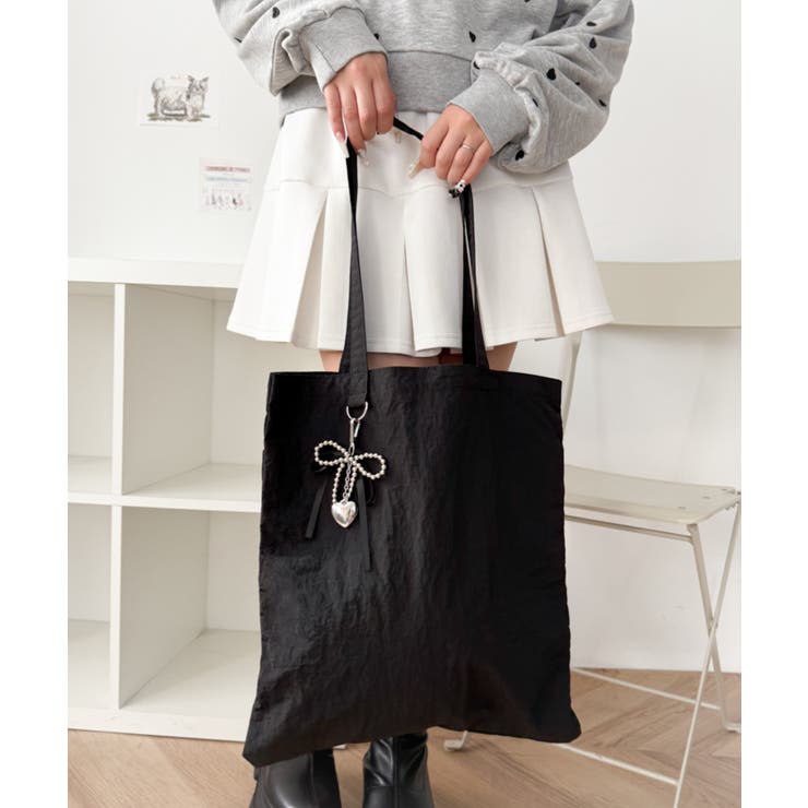 チャーム付きA4トートバッグ | WEGO【MEN】 | 詳細画像13 