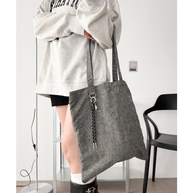 チャーム付きA4トートバッグ | WEGO【MEN】 | 詳細画像15 