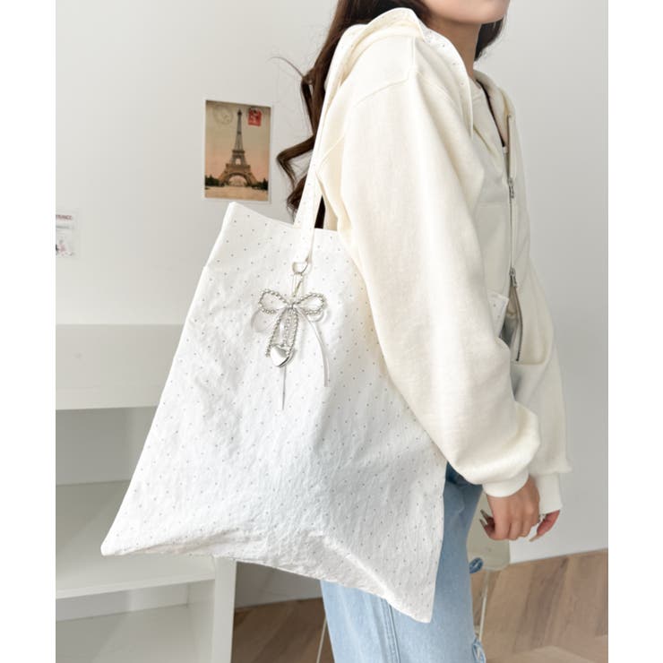 チャーム付きA4トートバッグ | WEGO【MEN】 | 詳細画像17 