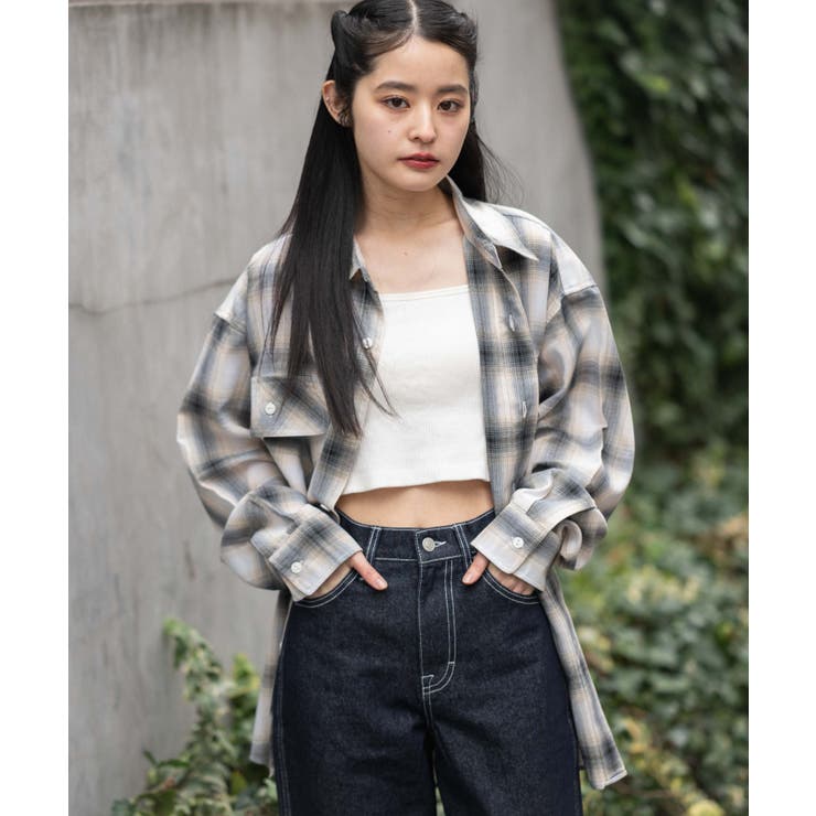 柄2 | オンブレチェックシャツ(LS) | WEGO【MEN】