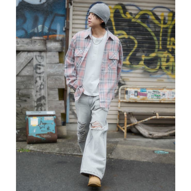 オンブレチェックシャツ(LS) | WEGO【MEN】 | 詳細画像6 
