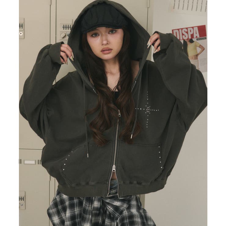 スタッズダブルジップパーカー[品番：WG010097994]｜WEGO【WOMEN